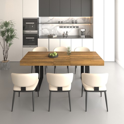 Rectangle extendable dining - extendable,