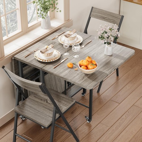 Folding dining table set - dining, 4