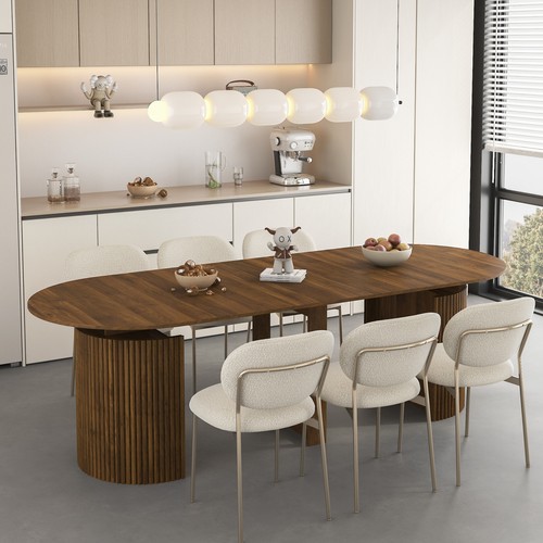 Extendable wood dining table - wood,