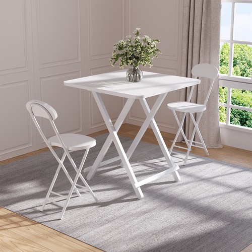 White folding dining - white,