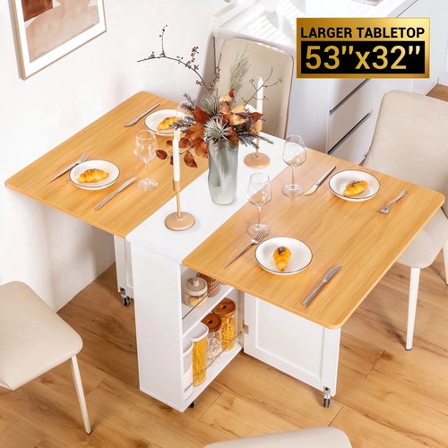 Folding dining table - dining, 53x31.5"
