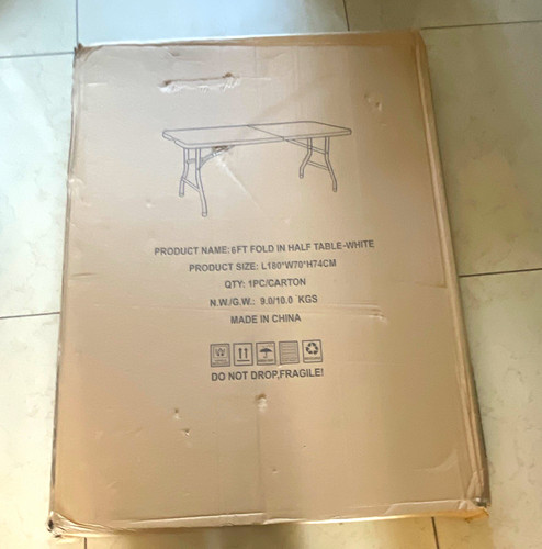 6ft fold half folding table - 6ft,
