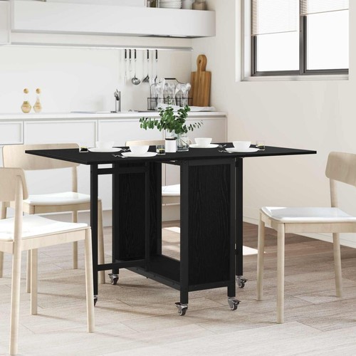 Folding dining table black - folding,