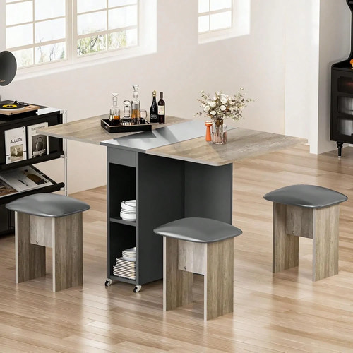 Folding dining table set for - folding,